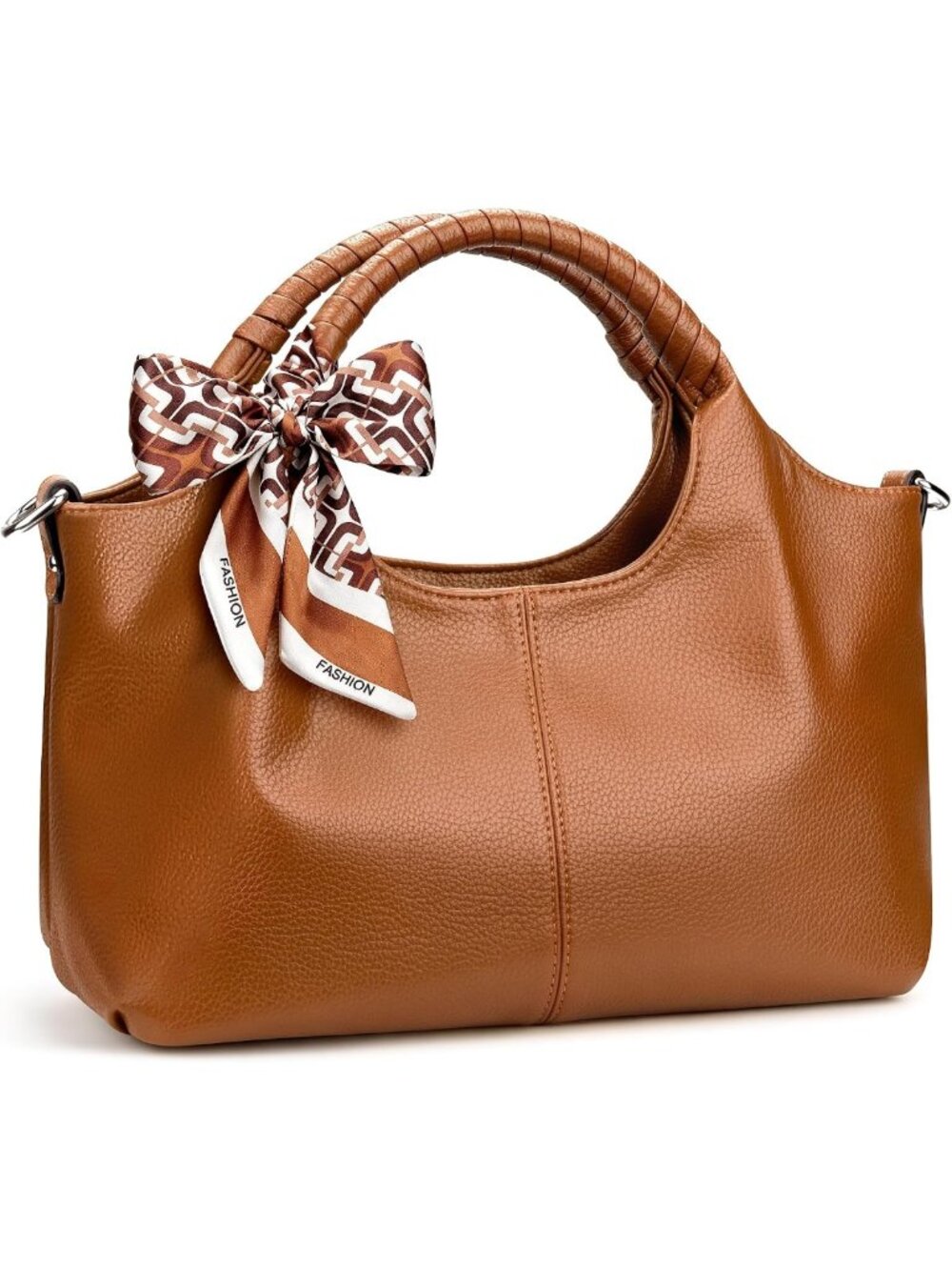 Stylish Vegan Leather Top Handle Purse for Women, Adjustable Strap Handbag